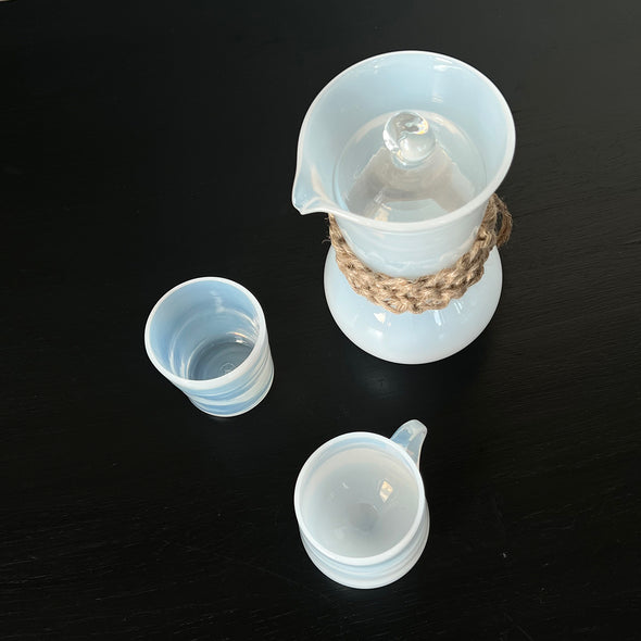 Frosted Lidded Tea Pitcher