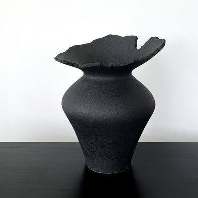 Black Stone Vase #1221