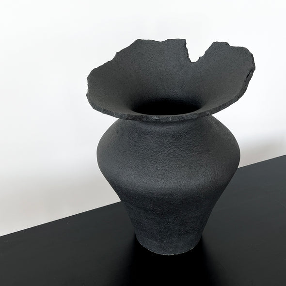 Black Stone Vase #1221