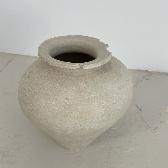 White Stone Vase Large #A