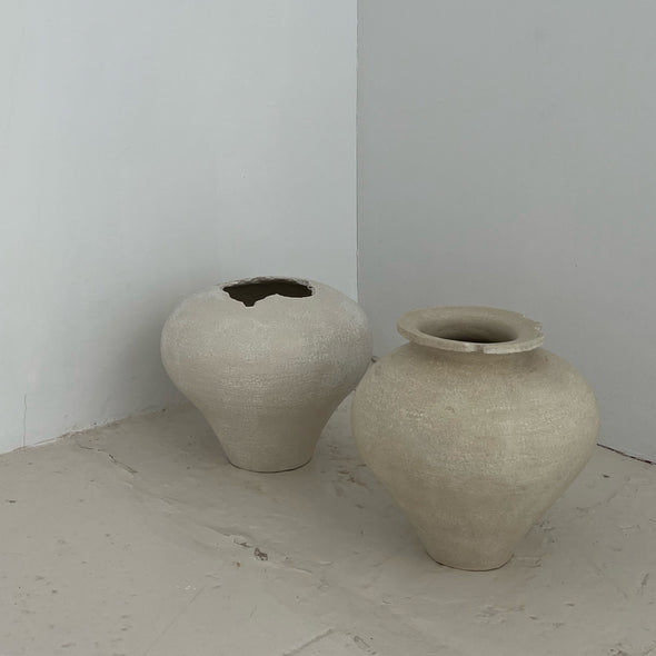 White Stone Vase Large #B
