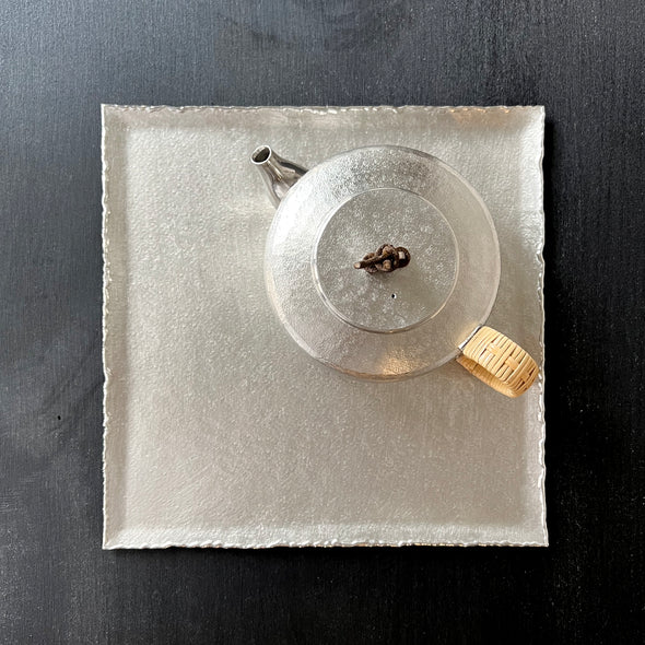 Pewter Square Usurai Dinner Plate Tea Tray 21cm