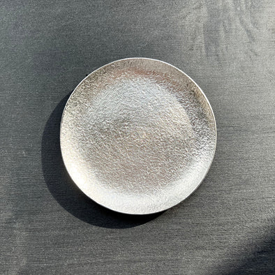 Round Mangetsu Pewter Plate Small