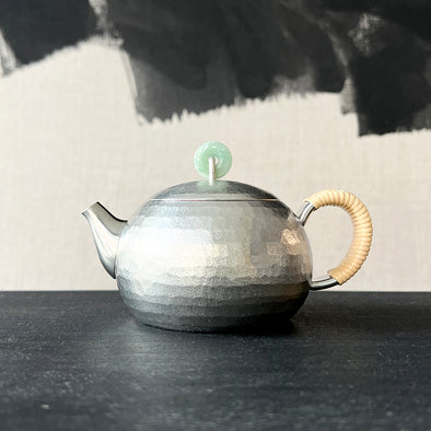 Pewter Teapot Seishi Jade Knob