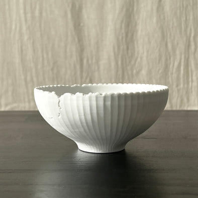 Mushikui GizaGiza Chawan Matte White 23E