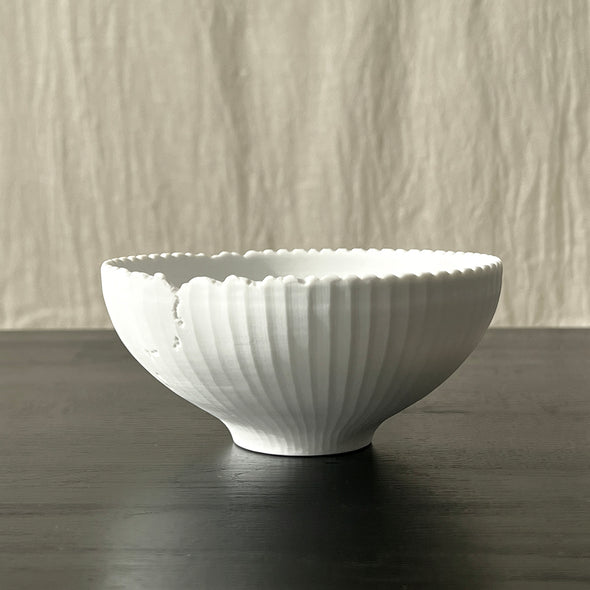 Mushikui GizaGiza Chawan Matte White 23E