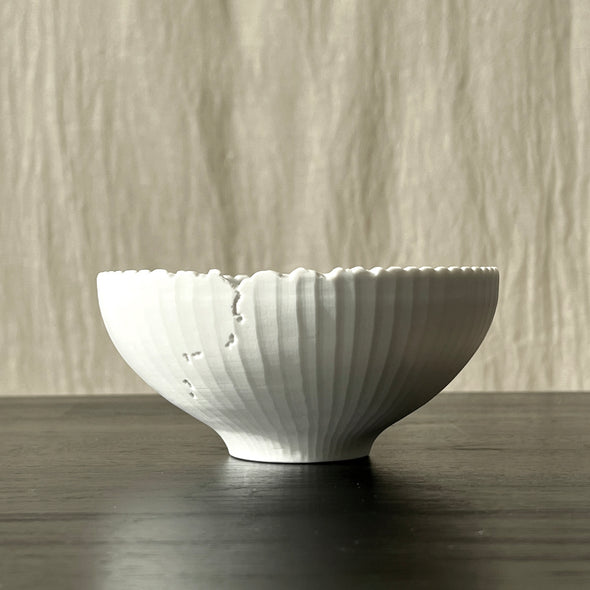 Mushikui GizaGiza Chawan Matte White 23E