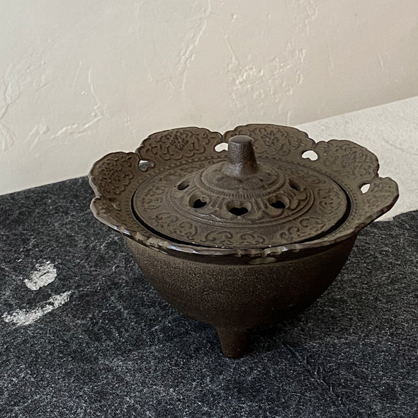 Cast Iron Tengai Incense Burner Complete Set