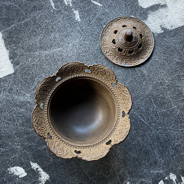 Cast Iron Tengai Incense Burner Complete Set