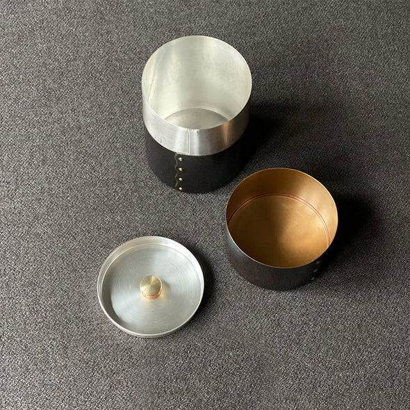 Hand-Hammered Copper Canister Shikinshoku