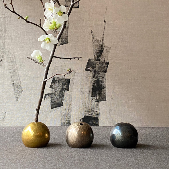 Orb Flower Vase Sunrays Tsuiki Copperware