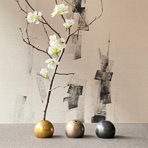 Orb Flower Vase Ocean Tsuiki Copperware