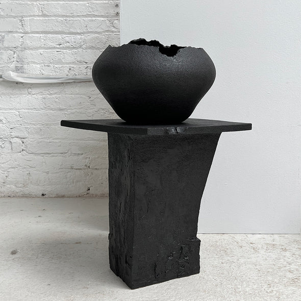 Black Stone Side Table