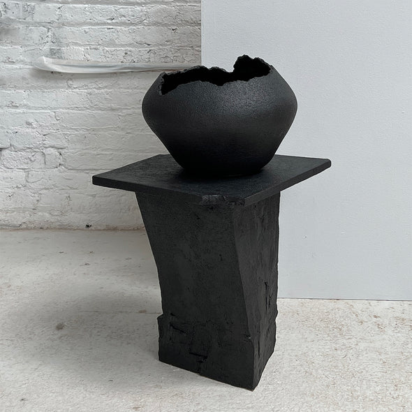 Black Stone Side Table