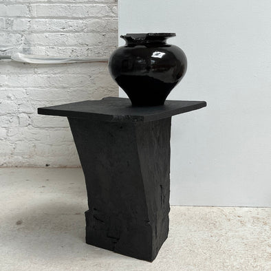 Black Stone Side Table