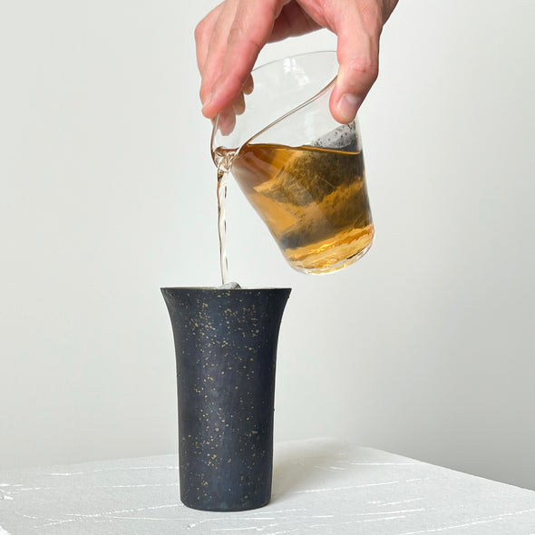 Hand-Hammered Mug Speckled Blue Tsuiki Copperware