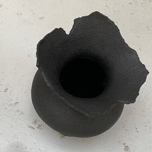 Black Stone Vase #1221
