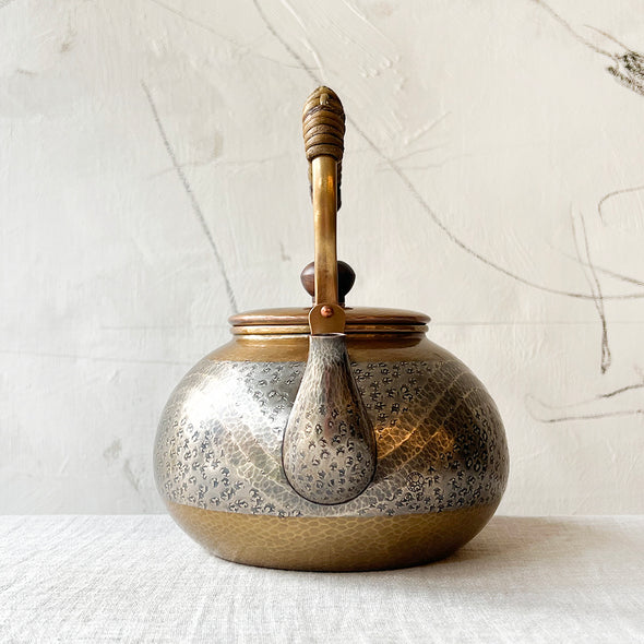 Hand Hammered Copper Water Kettle 1.8l Crescent Wave