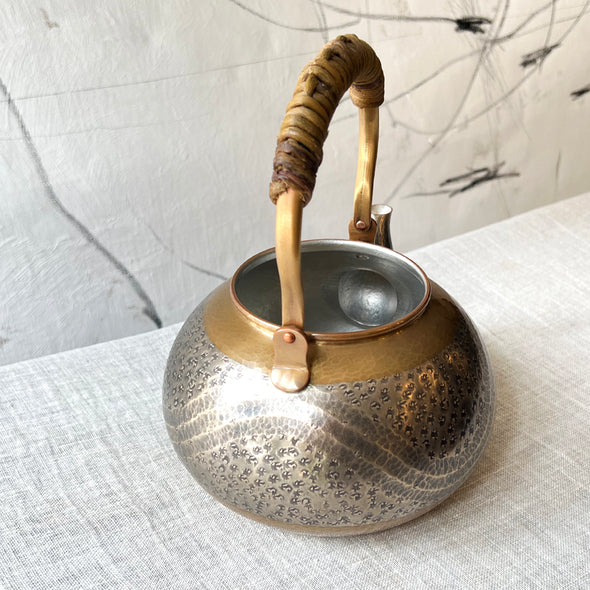 Hand Hammered Copper Water Kettle 1.8l Crescent Wave