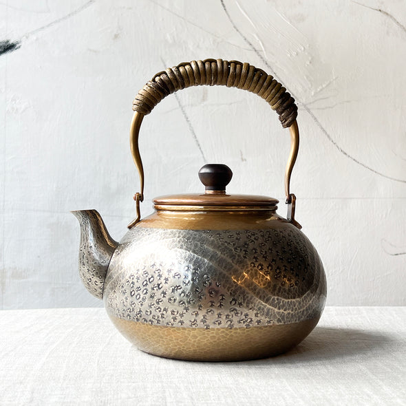 Hand Hammered Copper Water Kettle 1.8l Crescent Wave