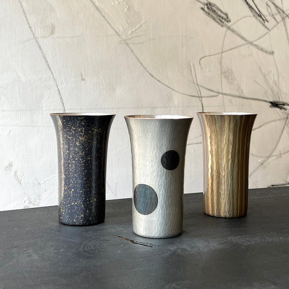 Hand-Hammered Mug Speckled Blue Tsuiki Copperware