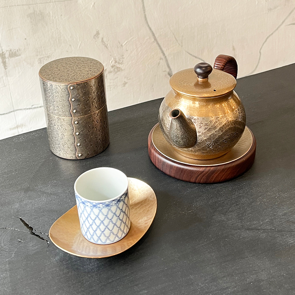 Crescent Tea Set Hand Hammered Copper Teapot 400ml Crescent Wave – Tea Dealers