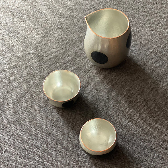 Polka Dot Sake Pitcher Tsuiki Copperware