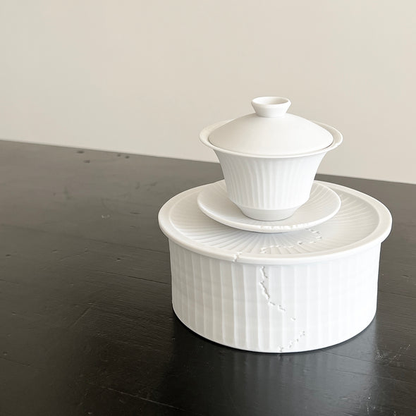 Mushikui Tea Boat Matte White 23G