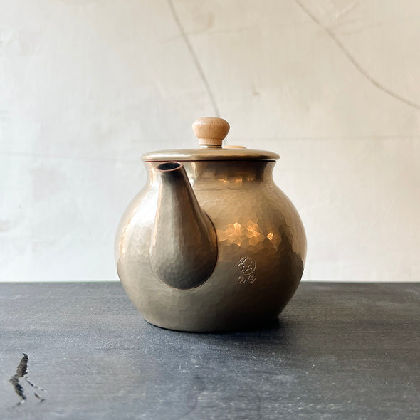 Hand Hammered Copper Teapot 400ml Silver