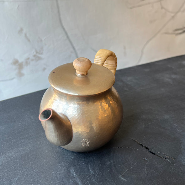 Hand Hammered Copper Teapot 400ml Silver
