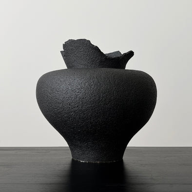 Black Stone Vase #2304B