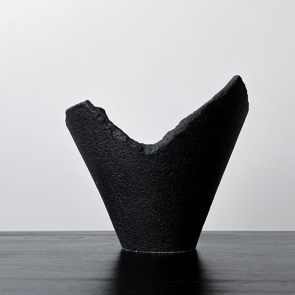 Black Stone Vase #2304D