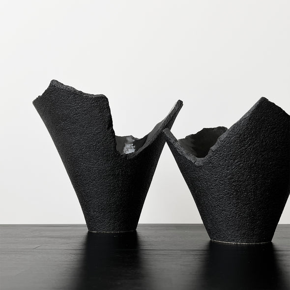Black Stone Vase #2304D
