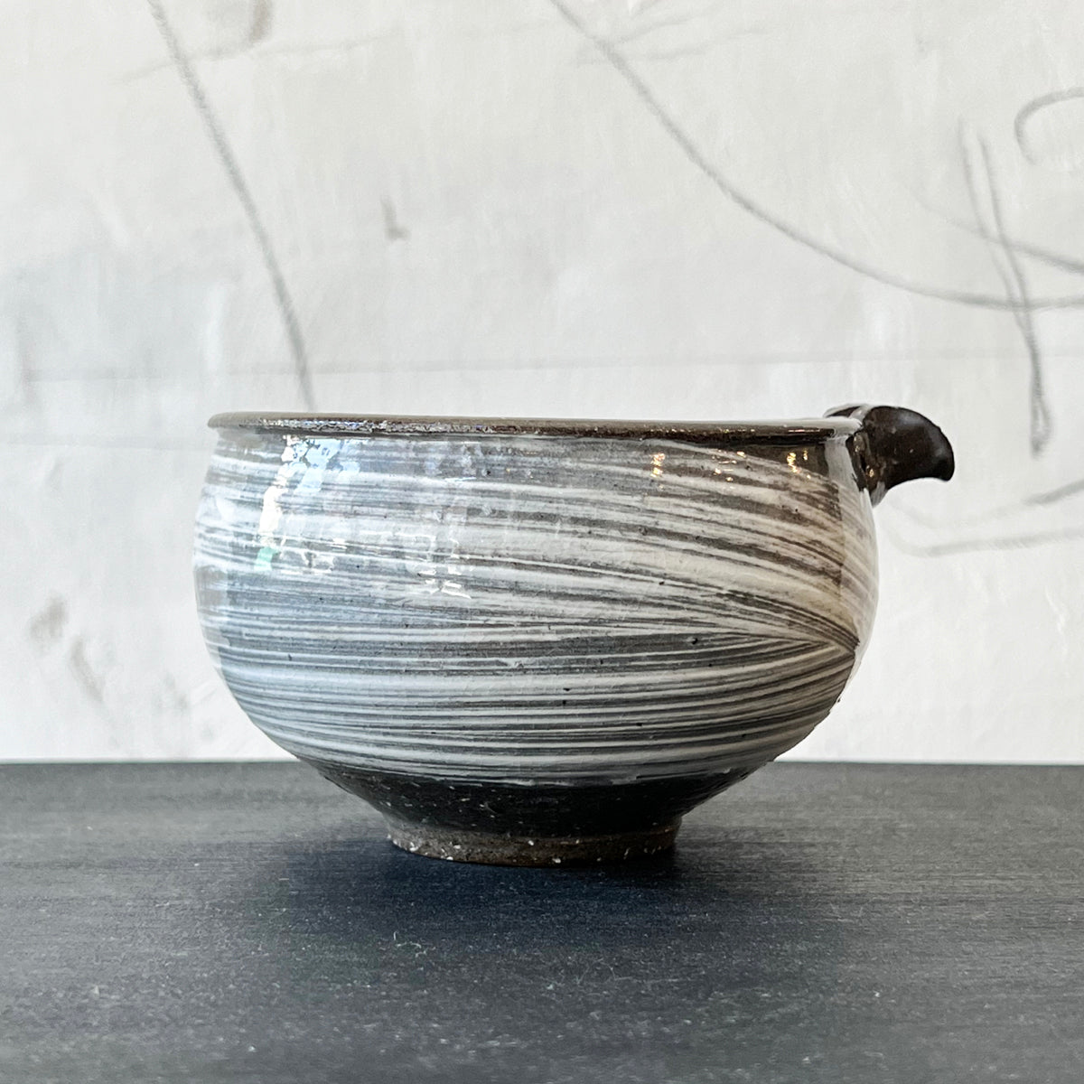 A Stunning Korean Karatsu Tea Bowl with Hakeme and Kintsugi (item