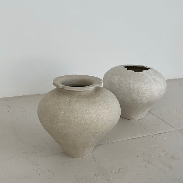 White Stone Vase Large #A