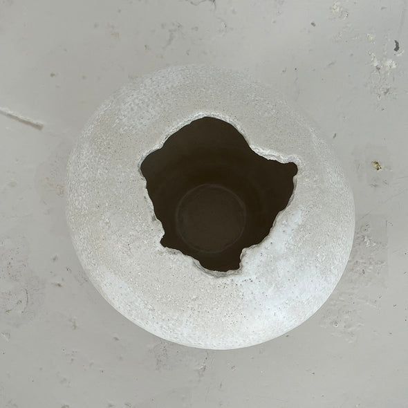 White Stone Vase Large #B