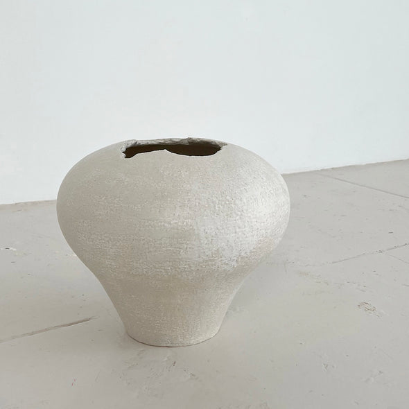 White Stone Vase Large #B